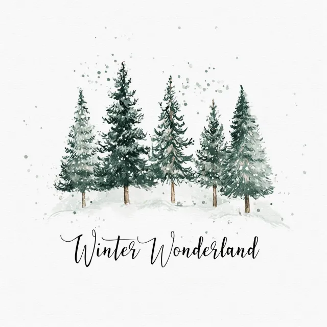 Kissen Winter Wonderland Wald