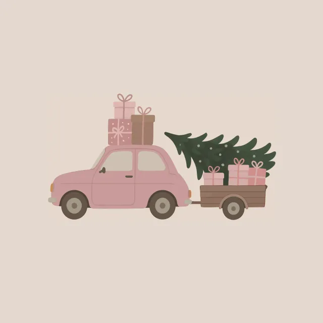 Kissen Weihnachten Auto