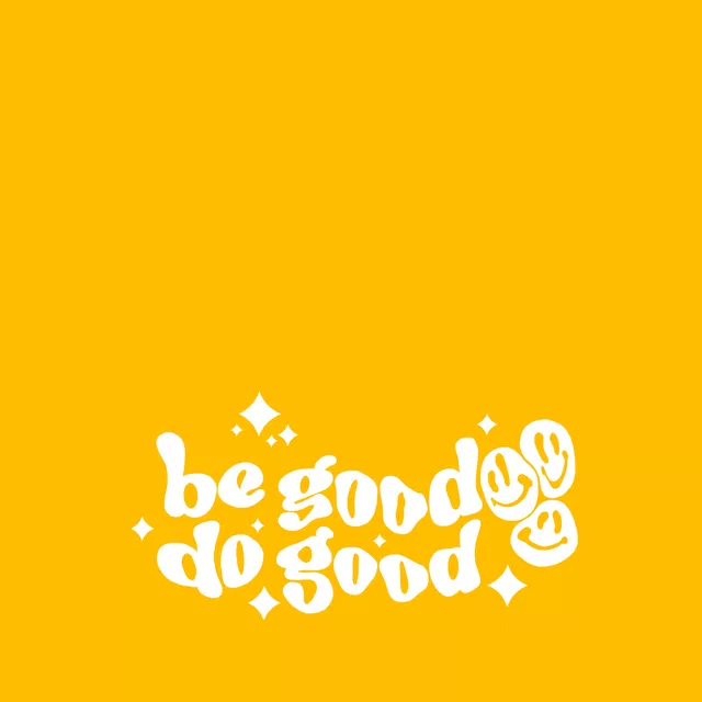 Geschirrtuch Be Good Do Good Sonnengelb