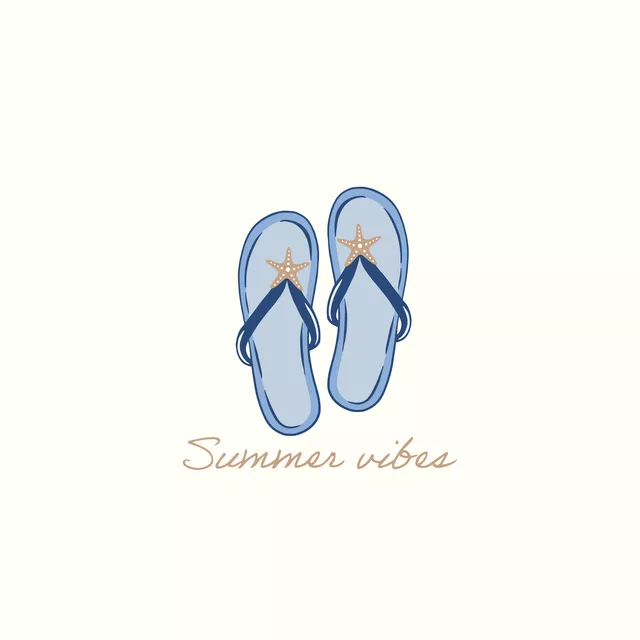 Bodenkissen summer vibes flip flops