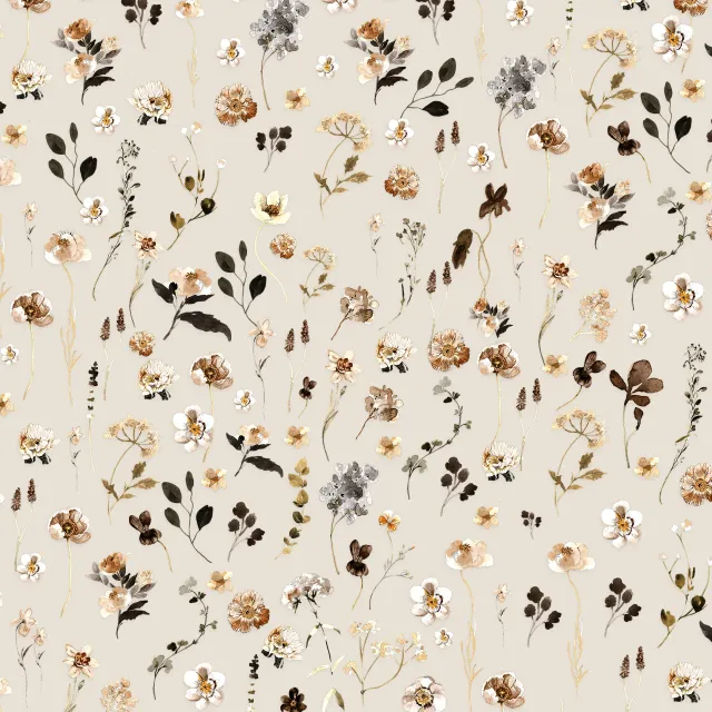 Kissen Landhaus Blumen Beige