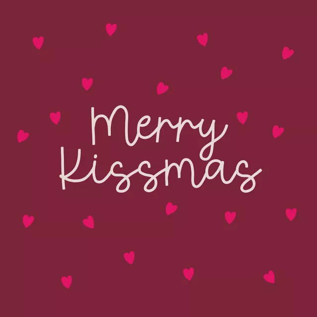 Tischset Merry Kissmas rot