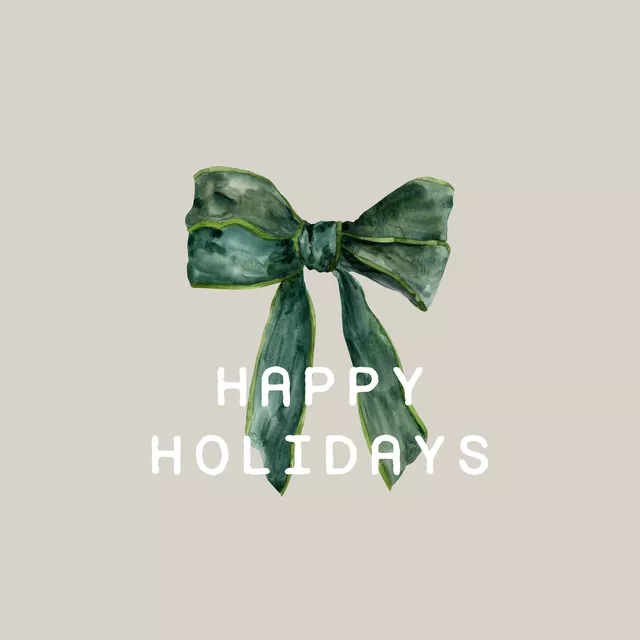 Kissen Happy Holidays Schleife