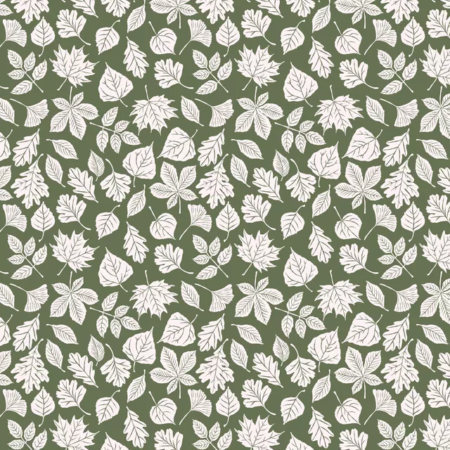 Kissen Herbstblätter Grün