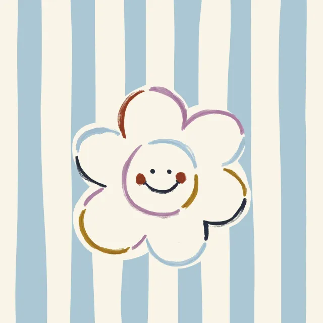 Sitzkissen Blumen Smile