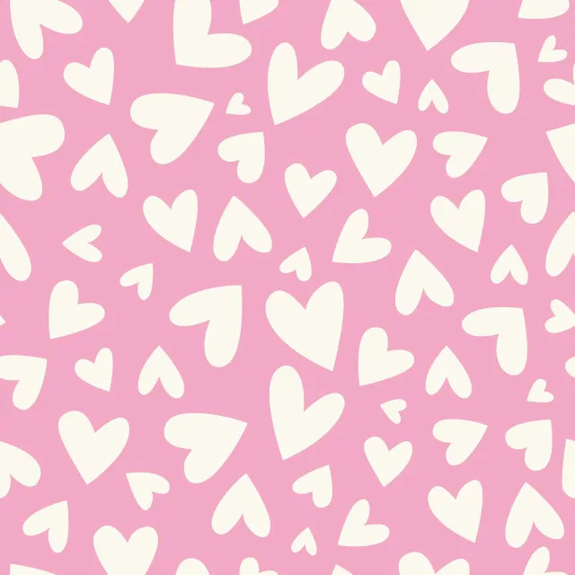 Dekovorhang Herz Muster - Rosa