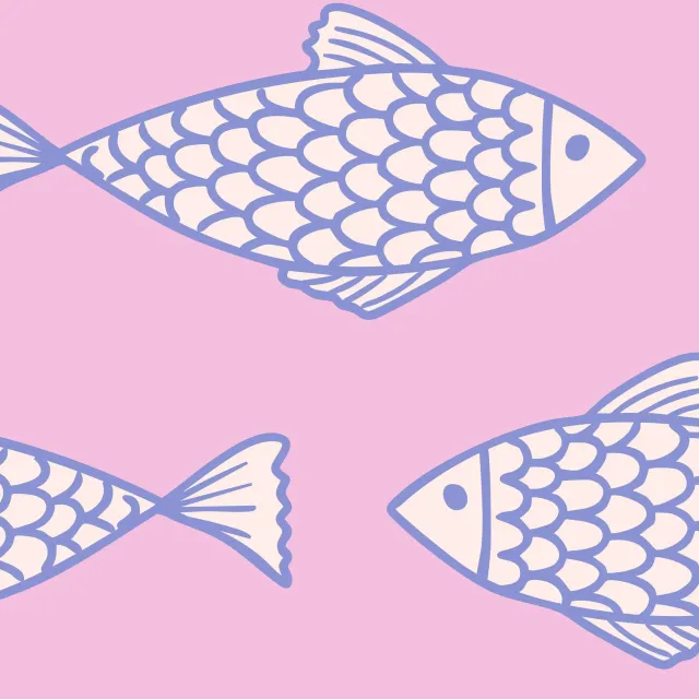 Servietten Coastal summer Sardinen rosa