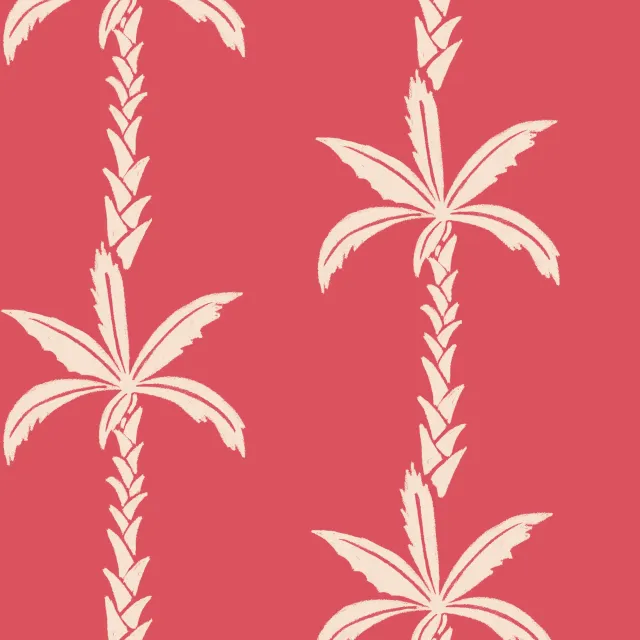 Bankauflage Palm tree pattern - red