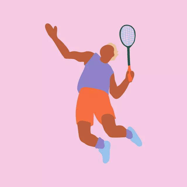 Kissen Badminton Player 1