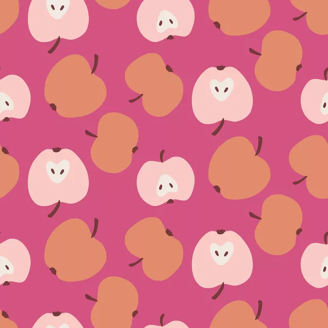 Kissen Äpfel pink