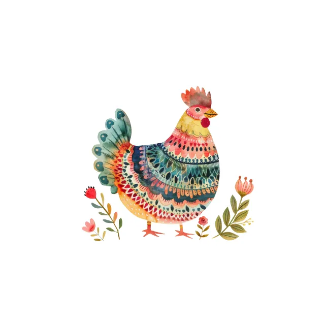 Sitzkissen Kunterbunte Henne