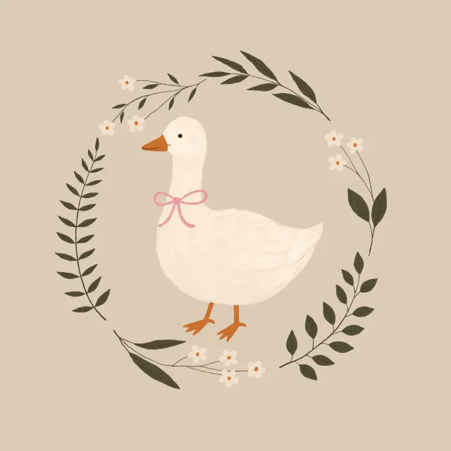 Kissen Kranz Ente Frühling