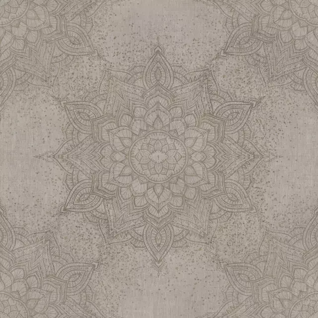 Kissen Beige Boho Mandala