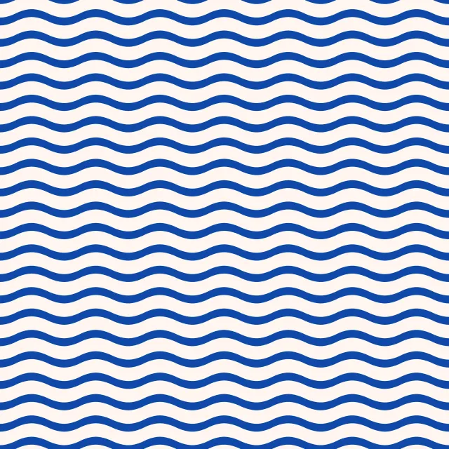 Kissen Wave Stripes Blue