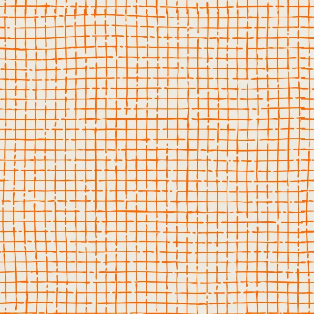 Kissen Netz Karo Orange Beige