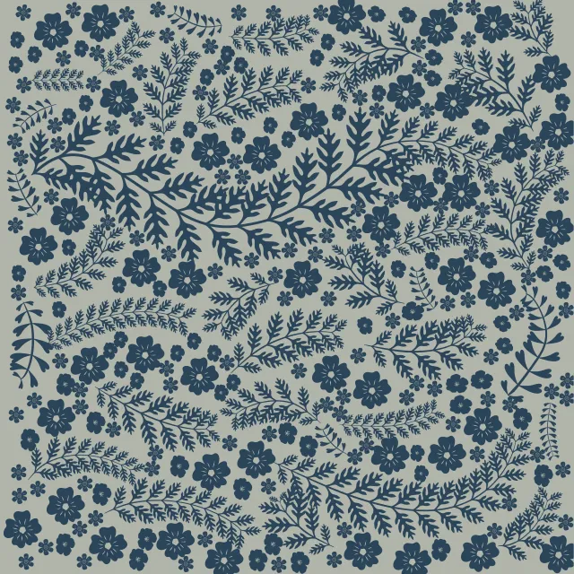 Tischdecke Blumen Garten Blau Midsommar