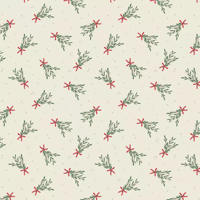 Kissen Mistelnstrauss Allover Creme