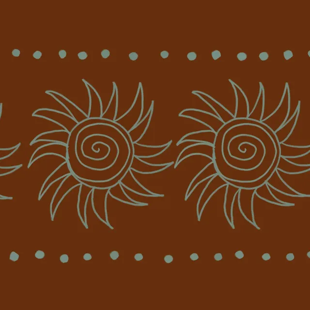 Kissen Spanish Swirl Sun Burgundy