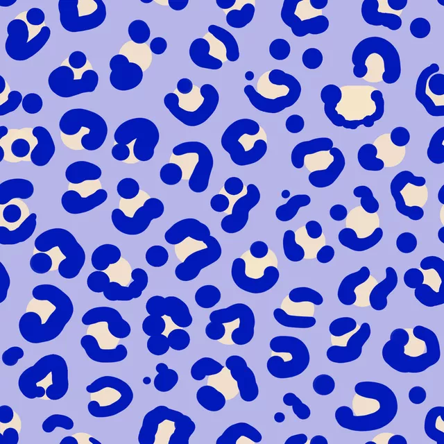 Kissen Leopardenmuster lila blau