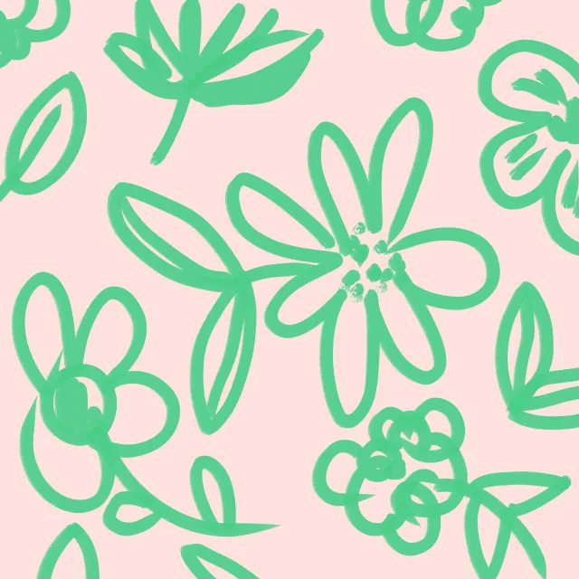 Tischläufer Blumen rosa grün