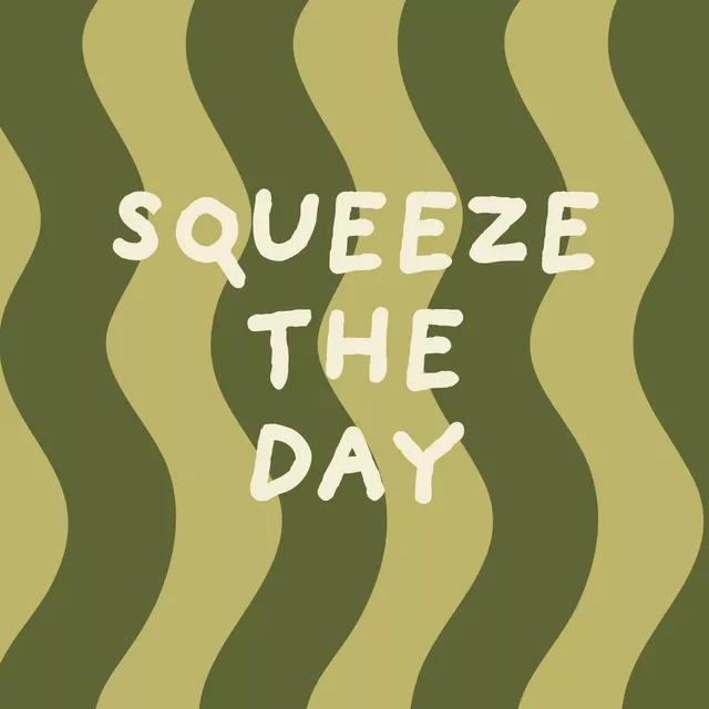 Kissen Squeeze the Day Green