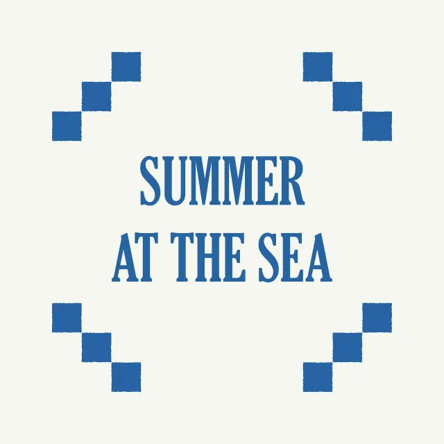 Sitzkissen Summer At The Sea Weiss Blau