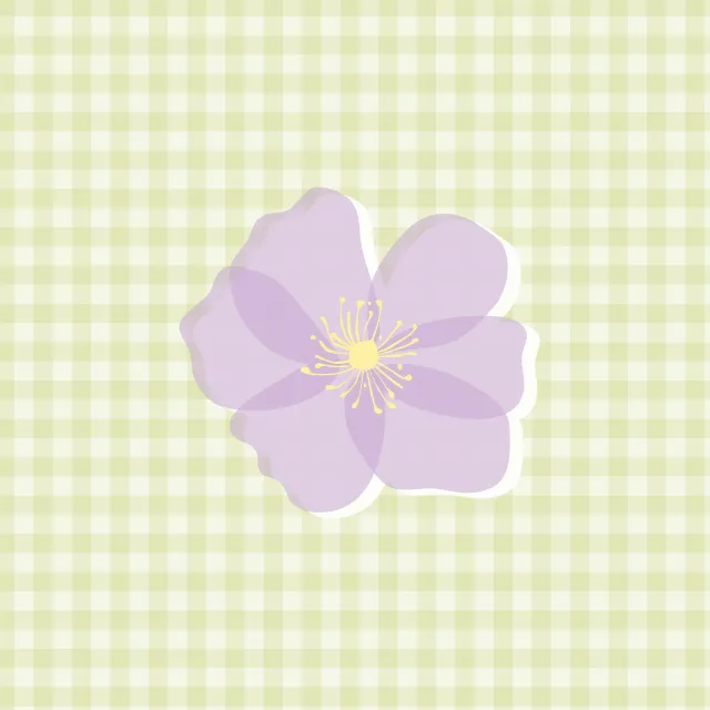 Kissen Kirschblüte Vichy grün