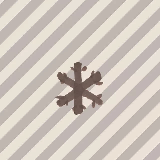 Kissen Snowflake Stripes Grau