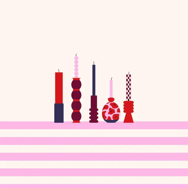 Servietten Candles Bold and Colourful