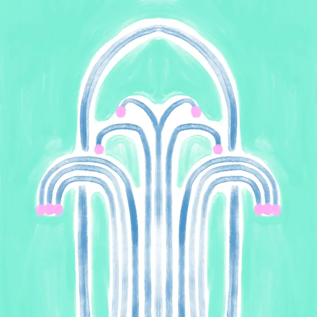 Kissen Fliese Türkis