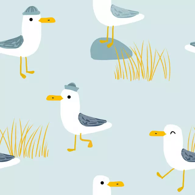 Sitzkissen Moin Möwen