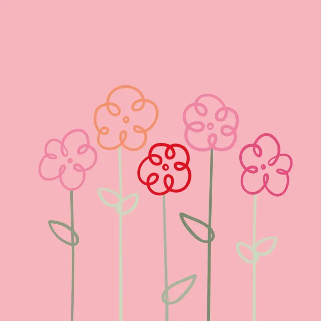 Kissen Blumen Gang rosa