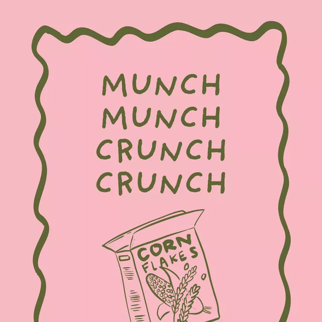 Geschirrtücher Cornflakes Pink Rahmen