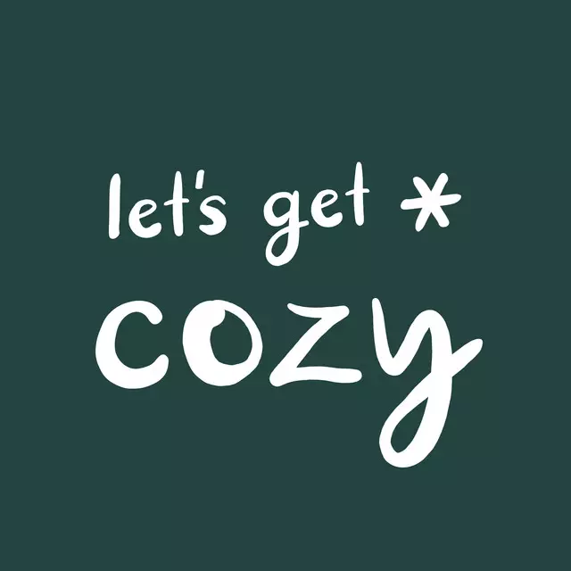 Kissen Lets Get Cosy fir green