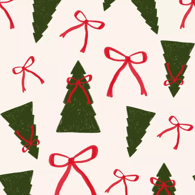 Kissen Allover Trees and Bows