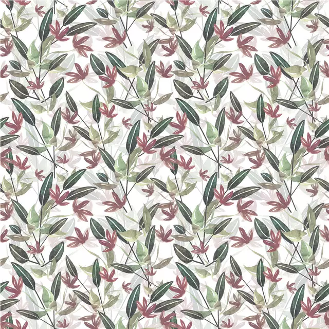 Kissen Vintage Blüten rot