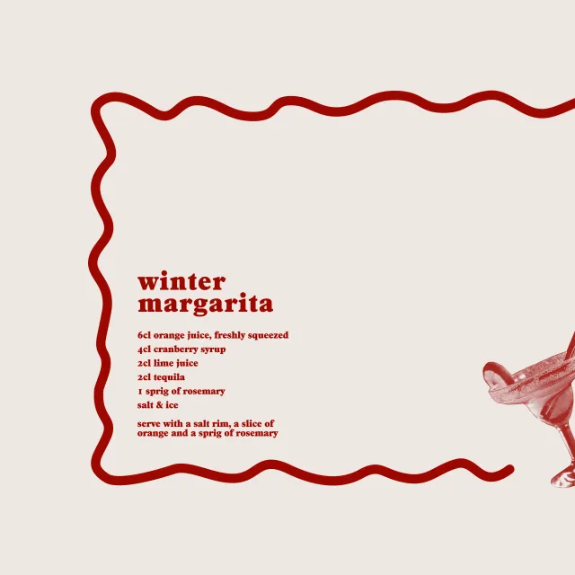 Tischset Cocktail Winter Margarita