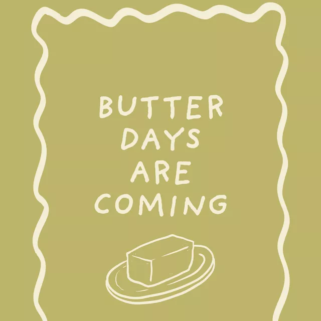 Geschirrtücher Butter Days Are Coming Green