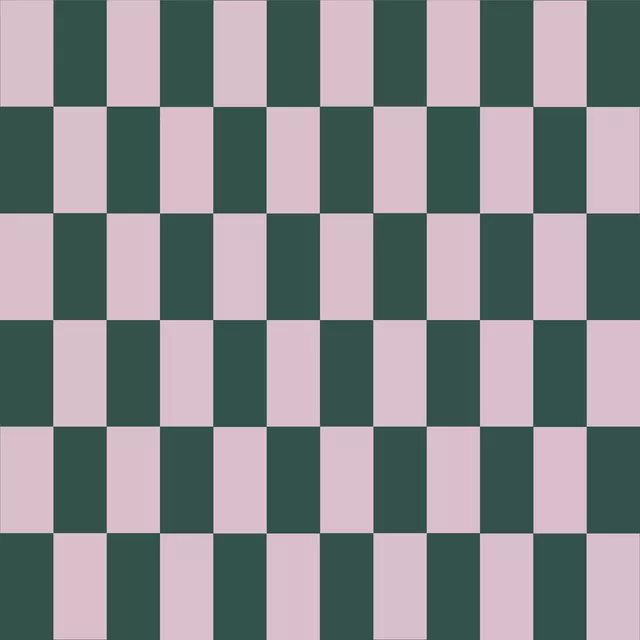 Kissen Schachbrett Grün Lila