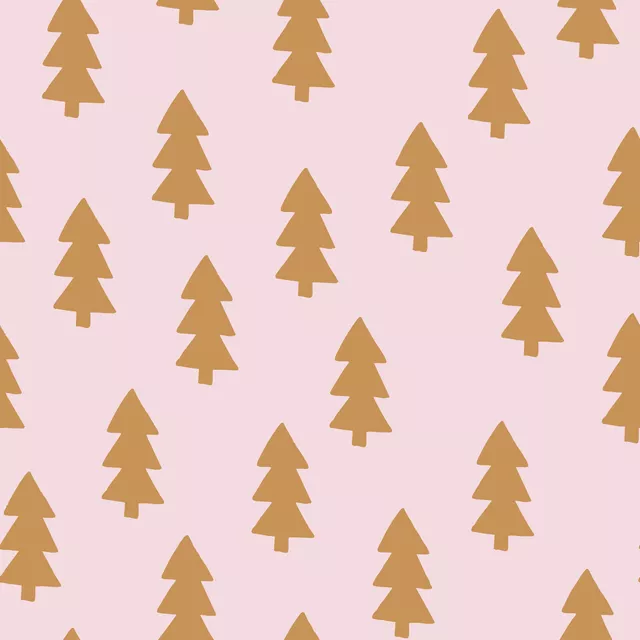 Raffrollo Winter Wald Rosa