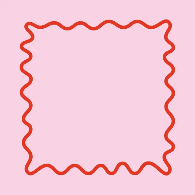 Bettwäsche Wellenrand Rosa Rot