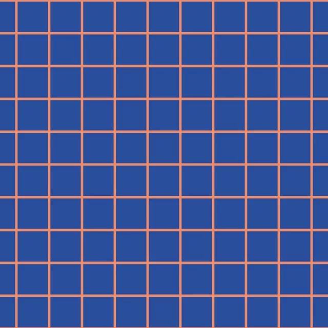 Bettwäsche Grid Orange Blau