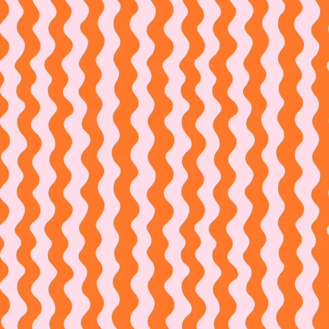 Kissen Wavy Pink And Orange Pattern