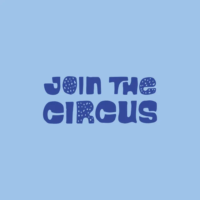 Tischset Join the circus hellblau