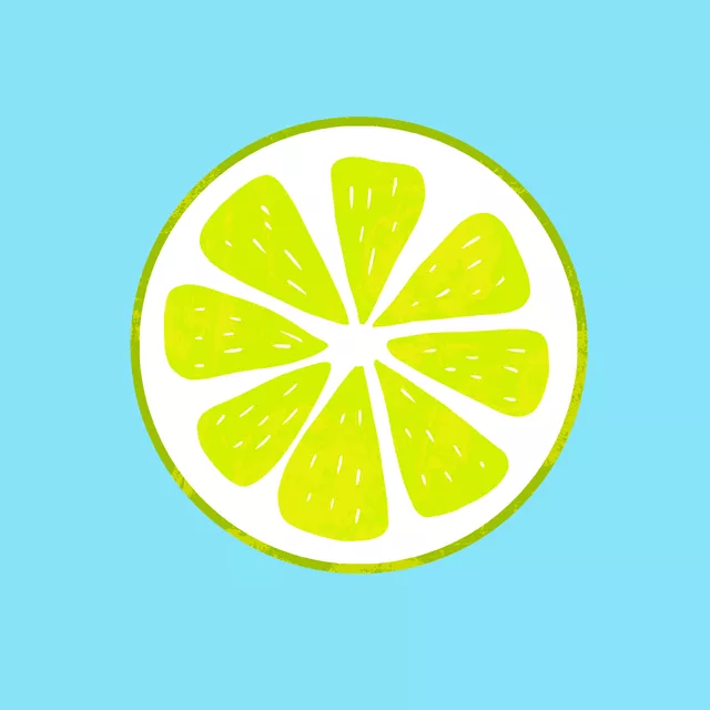 Servietten frisches Limettenmuster