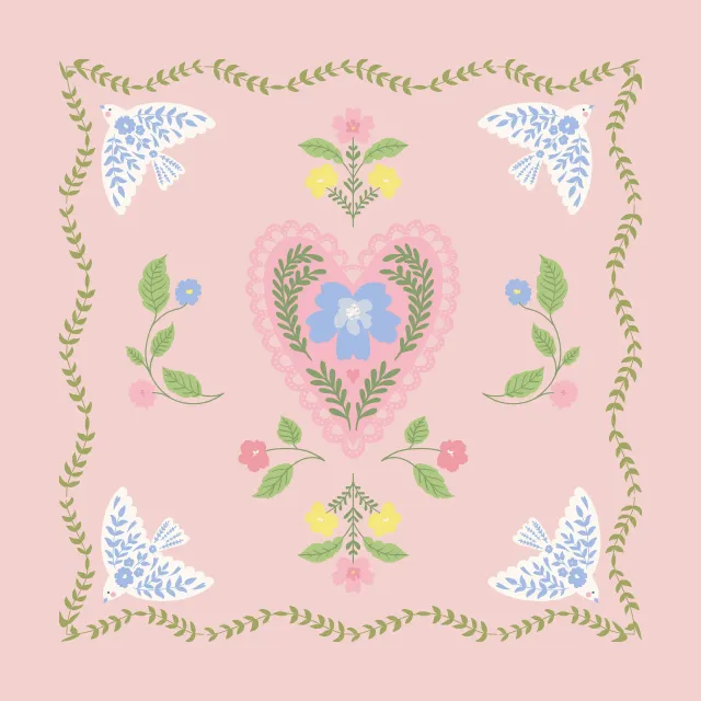 Sitzkissen Midsummer Romantic Rosa