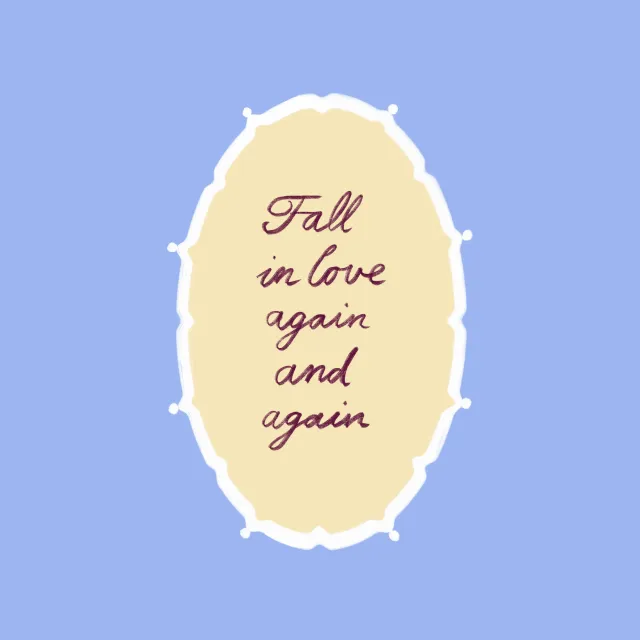 Kissen Fall in Love again and again
