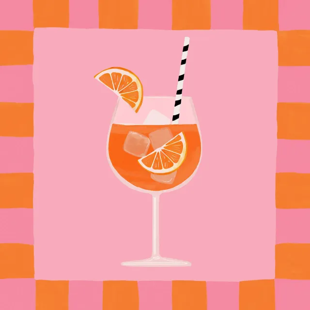 Kissen Cocktail orange pink