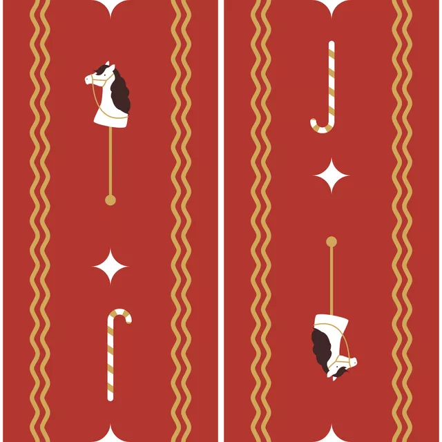 Bankauflage Hobbyhorse Pattern