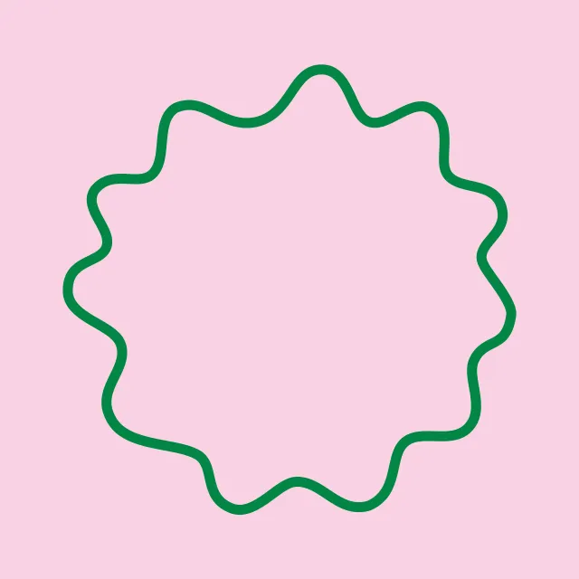 Sitzkissen Wellenrand Rosa Grün